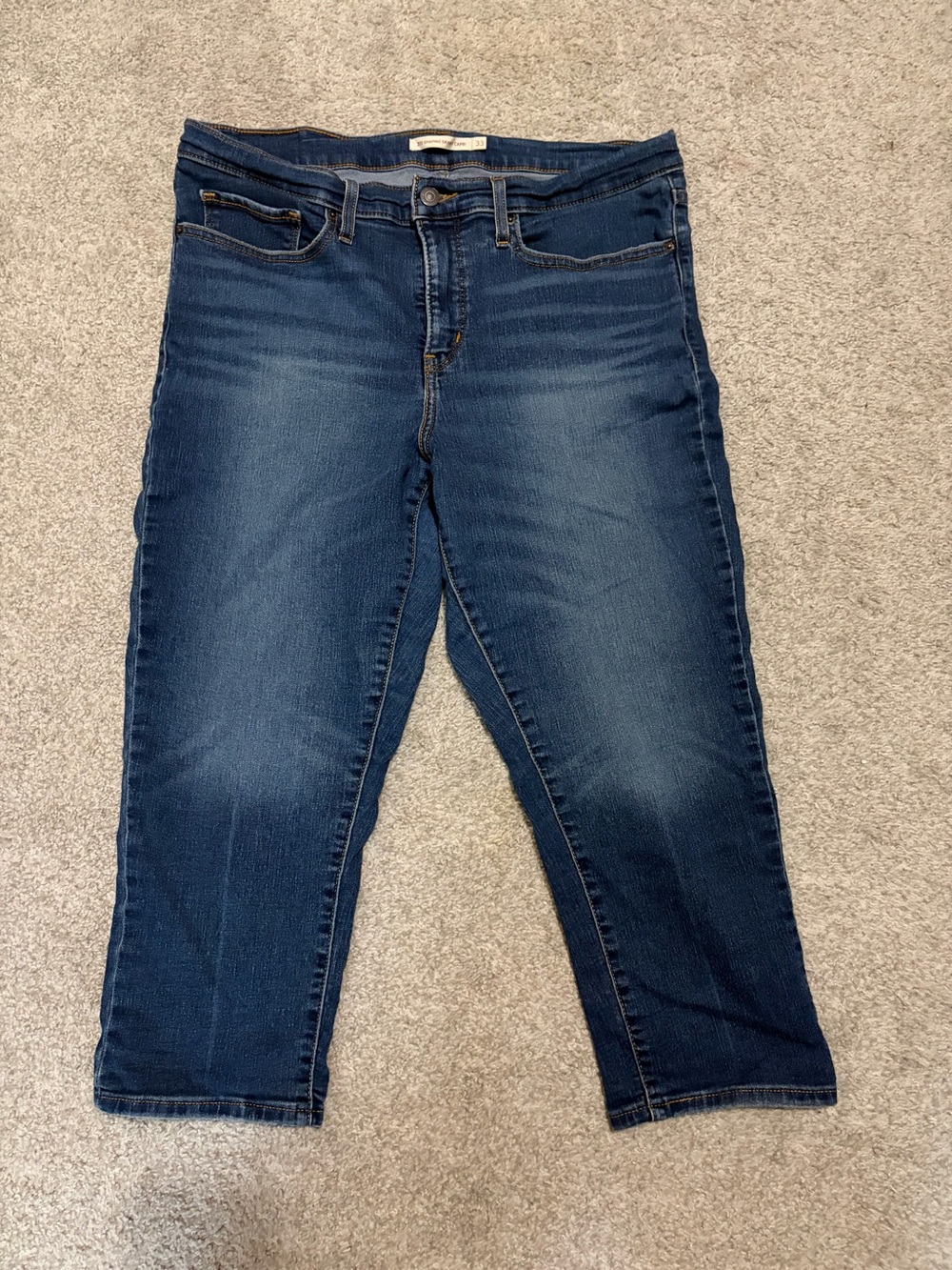 Levi’s 311 Shaping Skinny Capri Jeans Womens Size 33 Medium Wash Stretch Denim